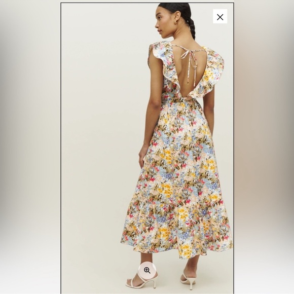 Reformation Reina Dress Countryside Print NWT 4 - Picture 2 of 6